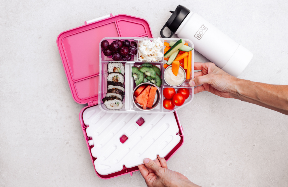 Boxi Lunchbox with ice panel - Pomegranate Crush